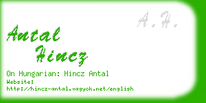 antal hincz business card